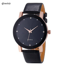 Load image into Gallery viewer, SmileleeGolden Luxury Top Men's Watch Black Business Quartz Sport Military Stainless Steel 12-hour Dial Leather Band Wristwatch